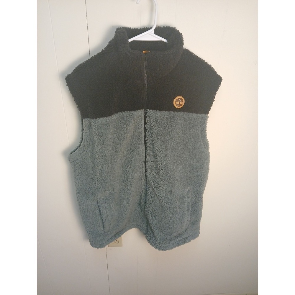 Mens Timberland High Pile Sherpa Fleece Vest Full Zip Pullover Sz XXL